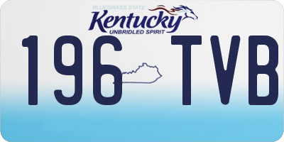 KY license plate 196TVB