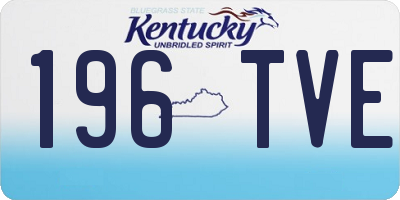 KY license plate 196TVE