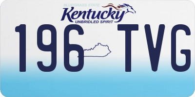 KY license plate 196TVG
