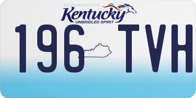 KY license plate 196TVH
