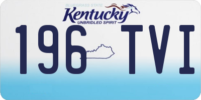 KY license plate 196TVI