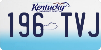 KY license plate 196TVJ