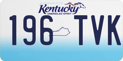KY license plate 196TVK