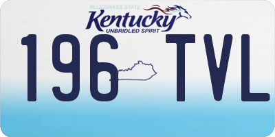 KY license plate 196TVL