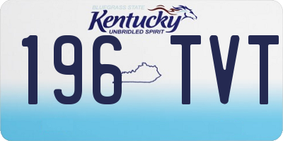 KY license plate 196TVT
