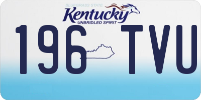 KY license plate 196TVU