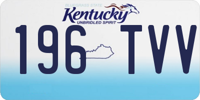 KY license plate 196TVV