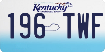 KY license plate 196TWF