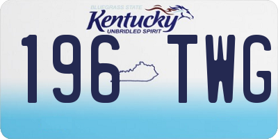 KY license plate 196TWG