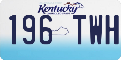 KY license plate 196TWH