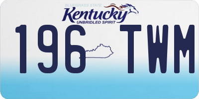 KY license plate 196TWM