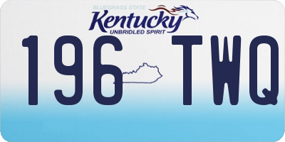 KY license plate 196TWQ