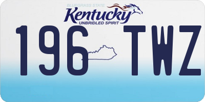 KY license plate 196TWZ