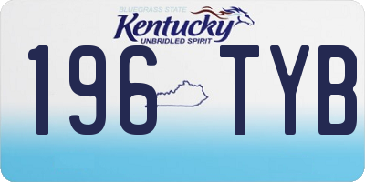KY license plate 196TYB