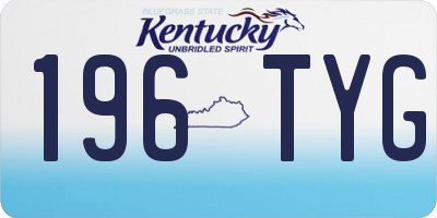KY license plate 196TYG
