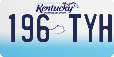 KY license plate 196TYH