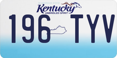 KY license plate 196TYV