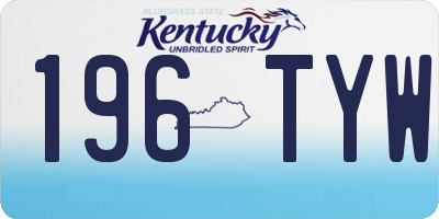KY license plate 196TYW