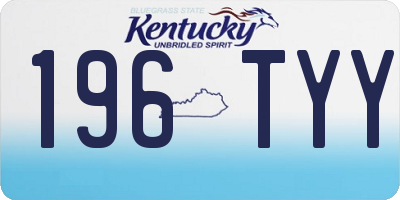 KY license plate 196TYY