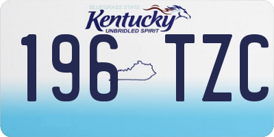 KY license plate 196TZC