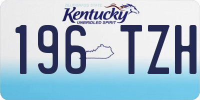 KY license plate 196TZH