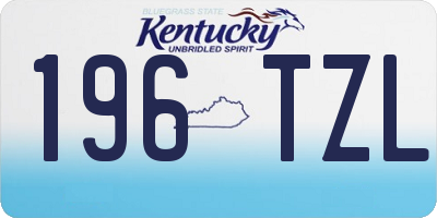 KY license plate 196TZL