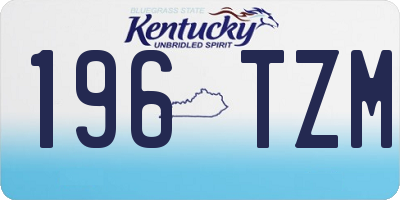 KY license plate 196TZM
