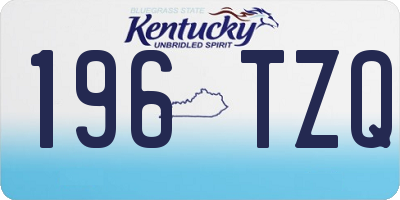 KY license plate 196TZQ
