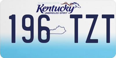 KY license plate 196TZT