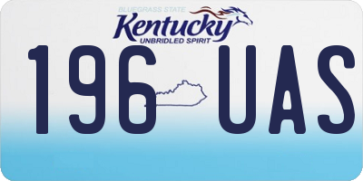KY license plate 196UAS