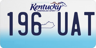 KY license plate 196UAT