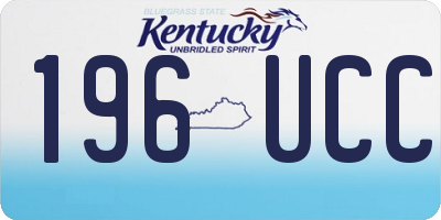 KY license plate 196UCC