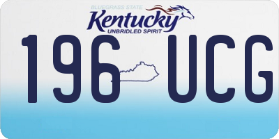 KY license plate 196UCG