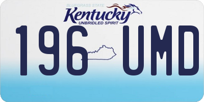 KY license plate 196UMD