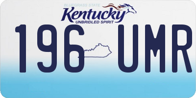 KY license plate 196UMR