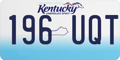 KY license plate 196UQT