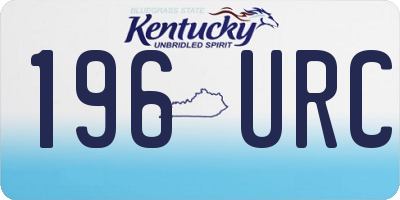 KY license plate 196URC
