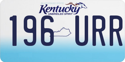 KY license plate 196URR