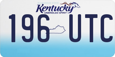 KY license plate 196UTC
