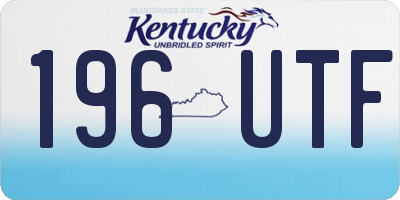 KY license plate 196UTF