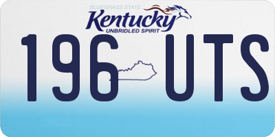 KY license plate 196UTS