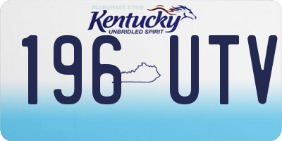 KY license plate 196UTV