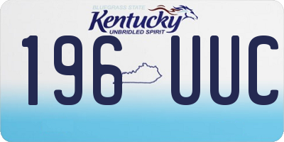 KY license plate 196UUC