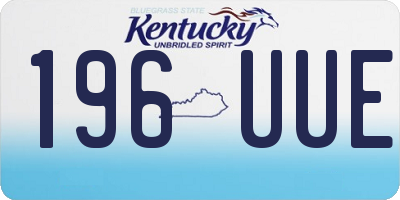 KY license plate 196UUE