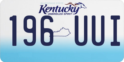 KY license plate 196UUI