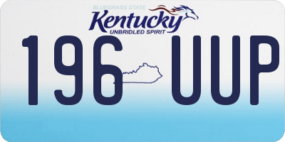 KY license plate 196UUP