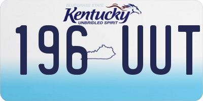 KY license plate 196UUT