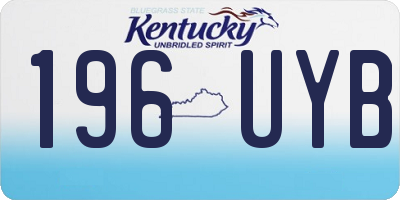 KY license plate 196UYB
