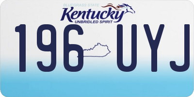 KY license plate 196UYJ