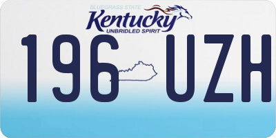 KY license plate 196UZH